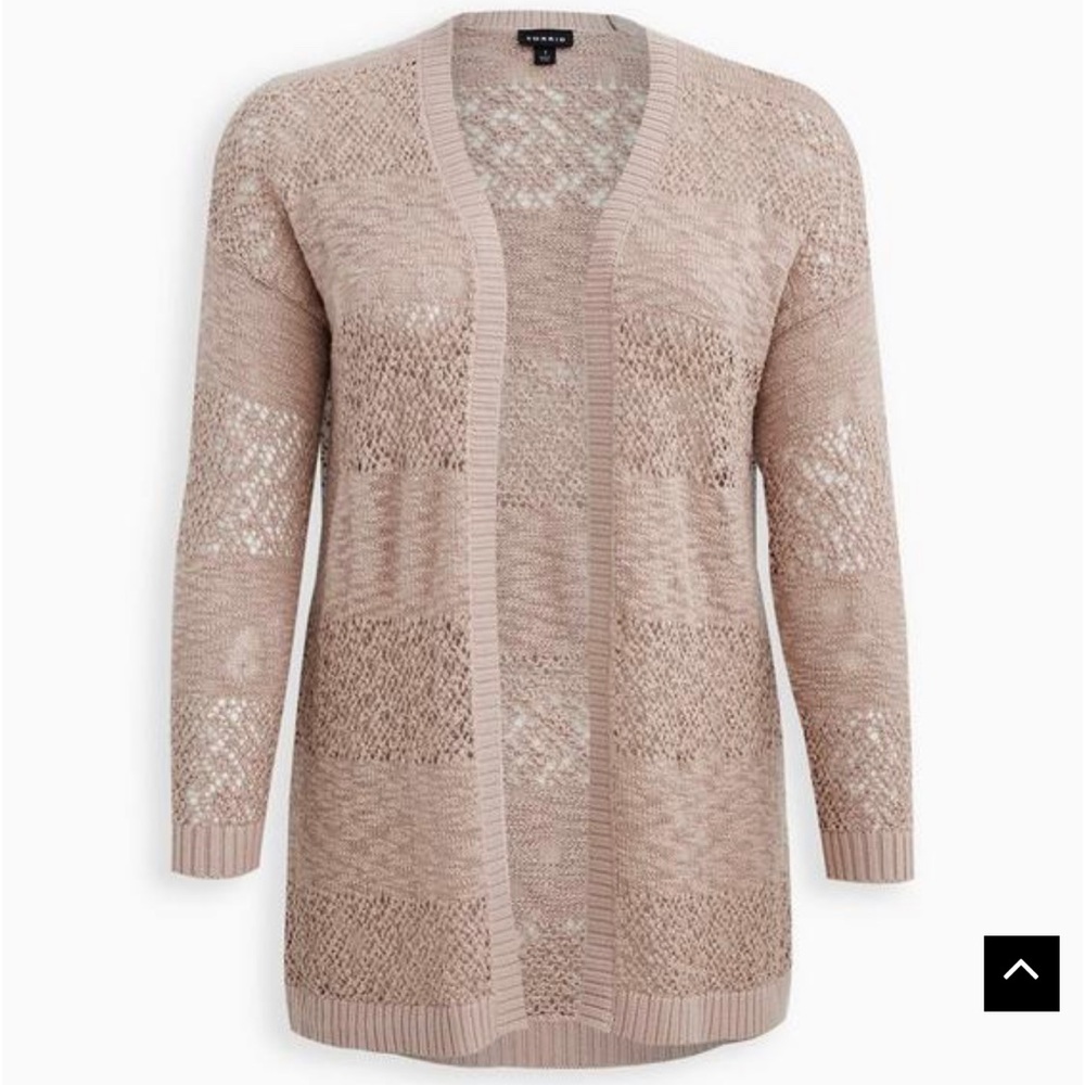 Torrid Brand Open stitch cardigan open front NWT